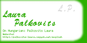 laura palkovits business card